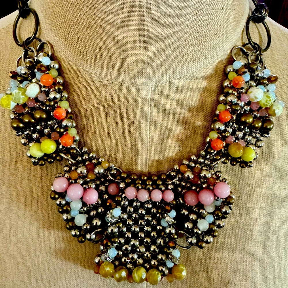 Vintage Anthropologie  Pam Hiran Bib Statement Necklace